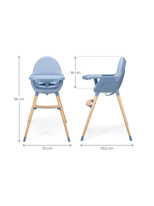 Kinderkraft Fini 2 Столово Столче 2 в 1 с Регулируема Височина Nordic Breeze