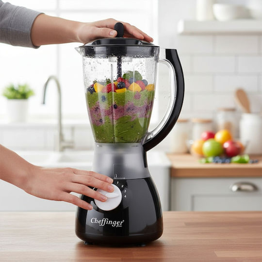 Cheffinger Cheffinger Mixer mit Kunststoff Kanäta 1,5 l 1000W Schwarze PB1.5