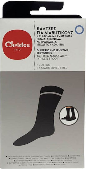 Christou 1910 Socken für Diabetiker & empfindliche Füße Socken Schwarz