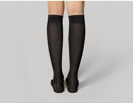 Christou 1910 Damen Kompressionsstrümpfe 140 Den Socken Wade hoch Graduierte Kompression 18-22 mmHg Black