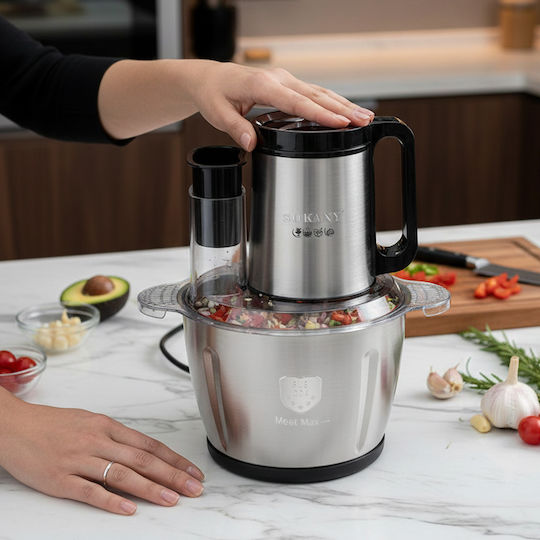 Sokany Tocător Electric Multifuncțional 6-in-1 800W 3L Inox Argintiu