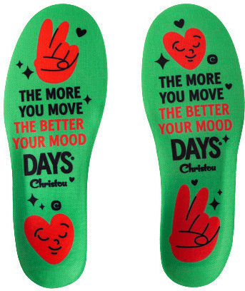 Christou 1910 Move Your Mood Comfy Tălpi Anatomice pentru Copii Green 2 bucăți