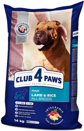Club 4 Paws 14kg Trockenfutter für erwachsene Hunde mit Lamm und Reis
