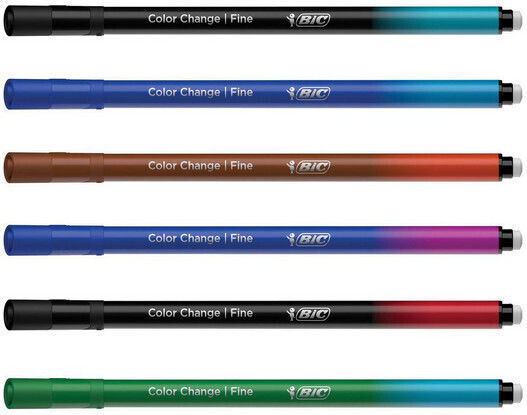 Writing Markers Color Change Eraser 6pcs Bic 3086123681392