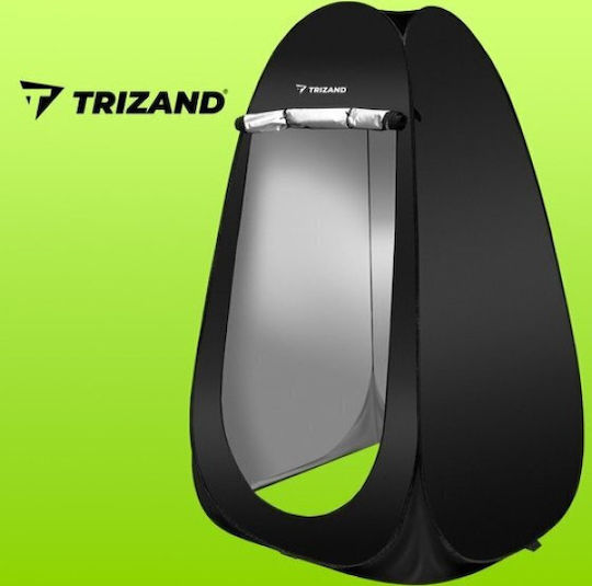 Trizand Αδιάβροχη Pop-Up Σκηνή Camping Pop Up Τουαλέτας Μαύρη 110x110x190εκ.
