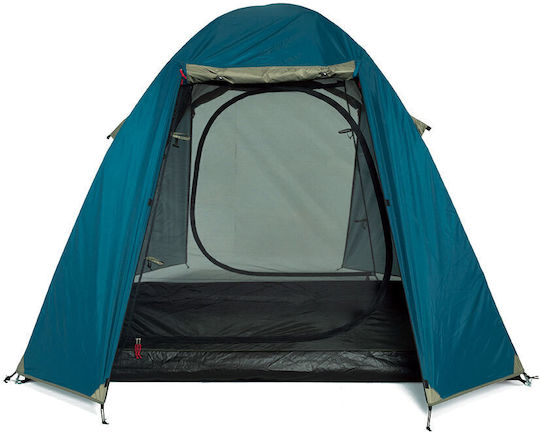 OZtrail Tasman 4V Plus Dome Camping Tent Tunnel Blue With Double Cloth 3 Seasons For 4 People 450x220x180cm