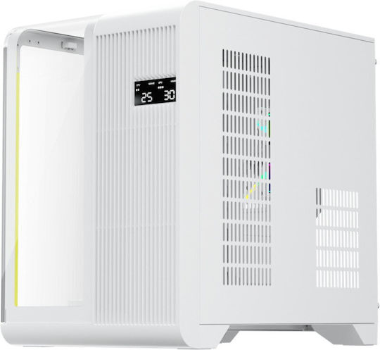 1STPLAYER RT5 Геймърско Micro Tower Компютърна Кутия с Страничен Прозорец Бяла