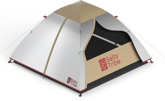 Salty Tribe Sky View Dome 3 Σκηνή Camping Igloo Λευκή με Διπλό Πανί 3 Εποχών για 3 Άτομα 205x205x125εκ.