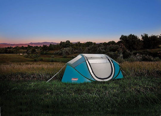 Coleman Galiano 4 Camping Tent Pop Up Blue 3 Seasons for 4 People 280x200x100cm