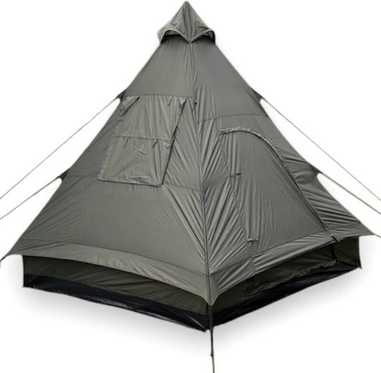 Mil-Tec Καλοκαιρινή Σκηνή Camping Teepee Χακί για 4 Άτομα 290x270x225εκ.