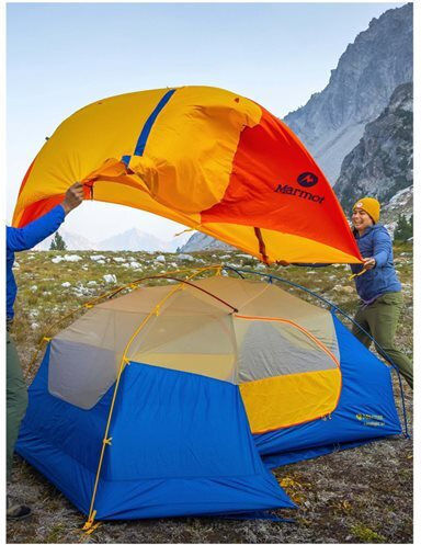 Marmot Limelight 2p Camping Tent Igloo Mountaineering Green with Double Cloth 3 Seasons for 2 People Waterproof 2000mm 224x140x109cm