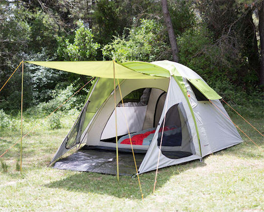 Grasshoppers Electra XL Σκηνή Camping Igloo Μπεζ με Διπλό Πανί 3 Εποχών για 5 Άτομα 410x280x185εκ.