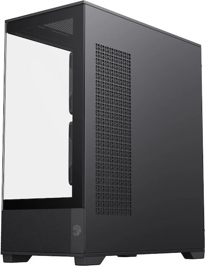 GameMax Vista 2 Gaming Midi Tower Computer Case with Side Window and ARGB Lighting Black