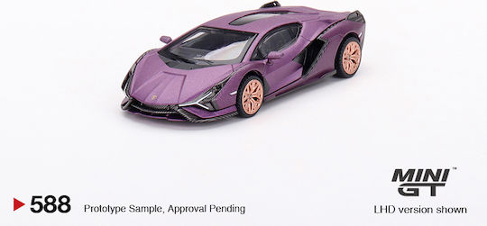 Figurină Mașină Model Lamborghini Mini GT Sian FKP 37 Matte Viola SE30 la Scară 1:64