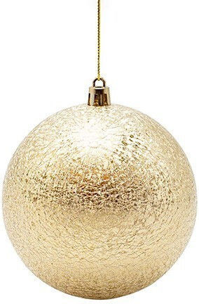 Set 6 Große Kunststoff Goldfarbene Kugeln 10cm