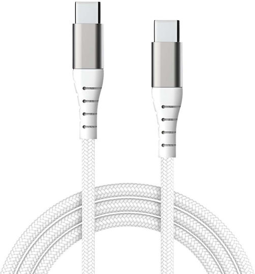 Force Power Reinforced Usb C Usb C Cable 3m 3a White