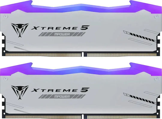 Patriot Viper Xtreme 5 MPower RGB DDR5 32GB RAM με 2x16GB Modules και Ταχύτητα 6400 για Desktop