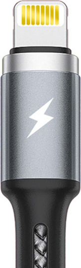WK Series Braided Cablu USB la Lightning / Type-C / micro USB cu mai multe porturi 2.4A Gri 1.2m (WK-WDC-119_SILVER)