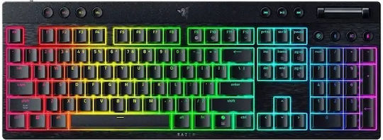 Razer BlackWidow V4 Low Profile Wireless Gaming Mechanical Keyboard Tenkeyless with Razer Green Switches and RGB Lighting English US