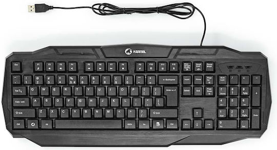 Nedis KSANAL Gaming Πληκτρολόγιο με Φωτιζόμενα πλήκτρα (Αγγλικό US)