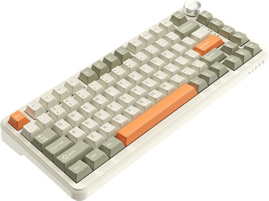 Ajazz AK820 Max Plus Gaming Mechanical Keyboard Tenkeyless with Mailard switches and RGB lighting (English US) Grayish Orange