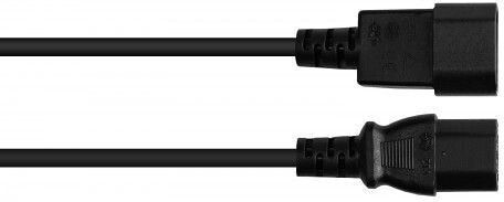 Alcasa IEC C14 / IEC C13 - IEC C14 / IEC C13 Cable 1m Black