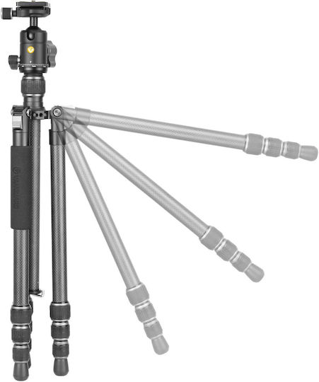 Vanguard Kamerastative aus Carbonfaser mit Kugelförmiger Kopfart bis 149,5cm und Maximaler Belastung 5kg