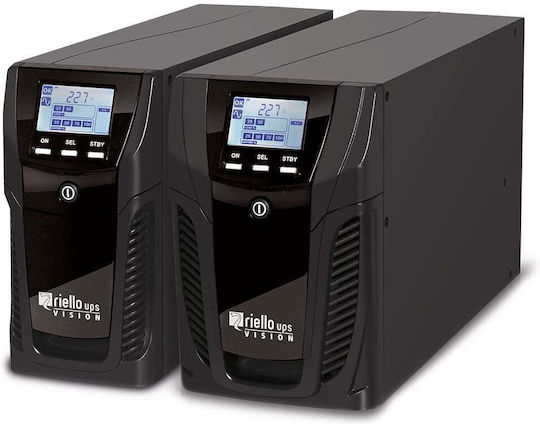 Riello VST 2000 UPS Line-Interactive 2000VA 2000W με 6 IEC Πρίζες