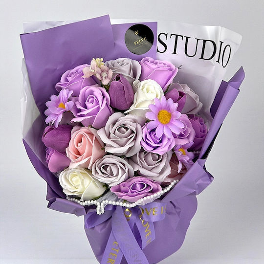 Buchet Floral Etern Artisan Flori Săpun Trandafiri Lalele Lila Buchet Floral Etern Artisan Flori Săpun Trandafiri Lalele Lila