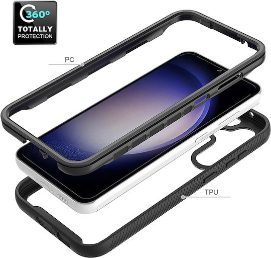 Techsuit Umschlag Rückseite Transparent (Galaxy S23 FE)