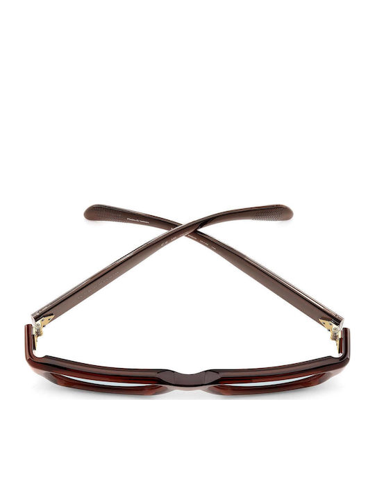 David Beckham Men's Sunglasses with Brown Horn-Rimmed Frame and Light Blue Lens DB 7159/S 09Q/SD