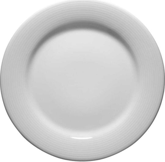 Kutahya Porselen Dunya Plate Shallow made of Porcelain White 24cm 12pcs