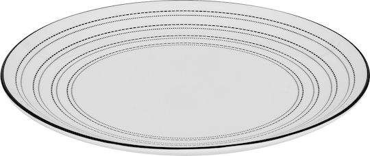 S-d Lunova Servierplatte Untiefe aus Porzellan Weiß mit Durchmesser 27cm 18 Stück