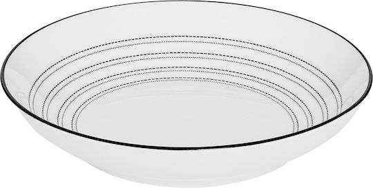S-d Lunova Servierplatte Untiefe aus Porzellan Weiß mit Durchmesser 27cm 18 Stück