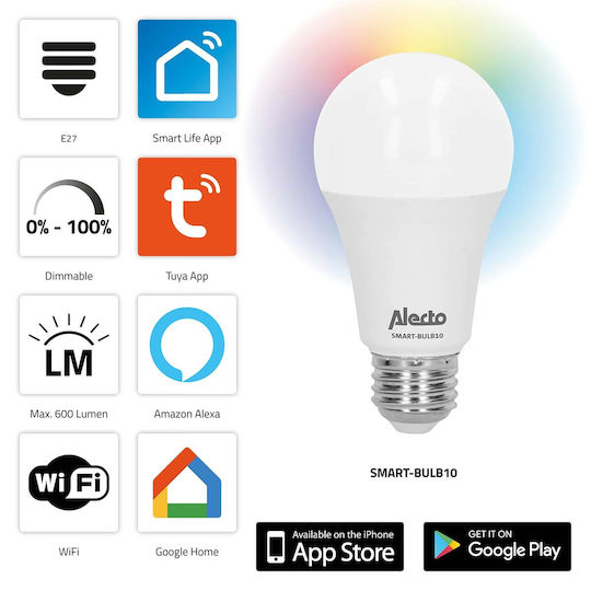 Alecto Smart-bulb10 Led Color Connected Bulb Wi-fi White