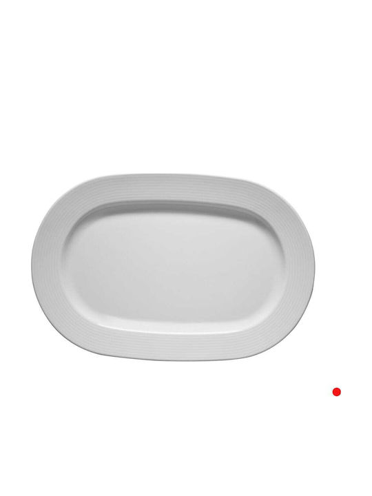 Kutahya Porselen Platou de Servire Oval din Porțelan Albă 6buc
