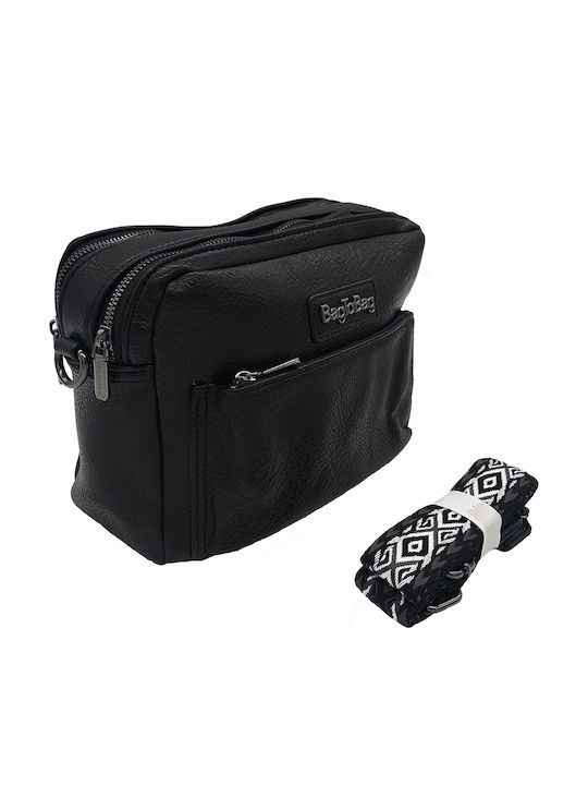 Fabric Women's Crossbody Shoulder Bag Black