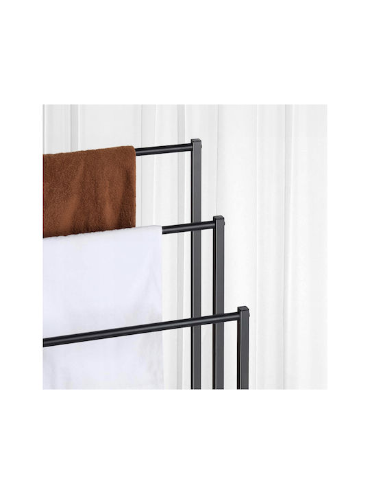 Raft de haine de Baie Triplu ​41x84cm Inox Negru