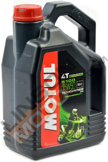 Motul 5100 4T 15W-50 Ημισυνθετικό Λάδι Μοτοσυκλέτας για Τετράχρονους Κινητήρες 4lt