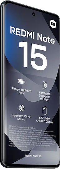 Xiaomi Redmi Note 15 4G NFC Dual SIM (8GB/256GB) Black