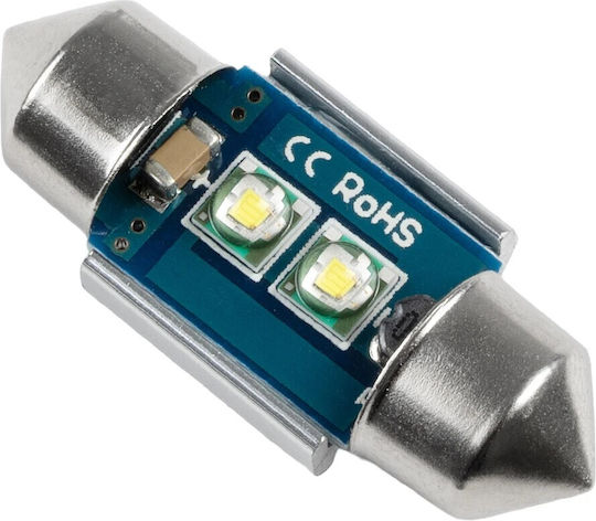 GloboStar Λάμπα Αυτοκινήτου 3rd Generation Can-Bus Extreme Series C5W Canbus LED 6000K Ψυχρό Λευκό 12V 5W