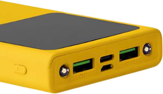 Colorum Power Bank 10000mAh 22.5W with 2 USB-A Ports and USB-C Port xYellow