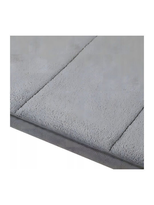 Неслизащо Бански килим Правоъгълена ZE1DA43QWS11 Сив 60x40бр