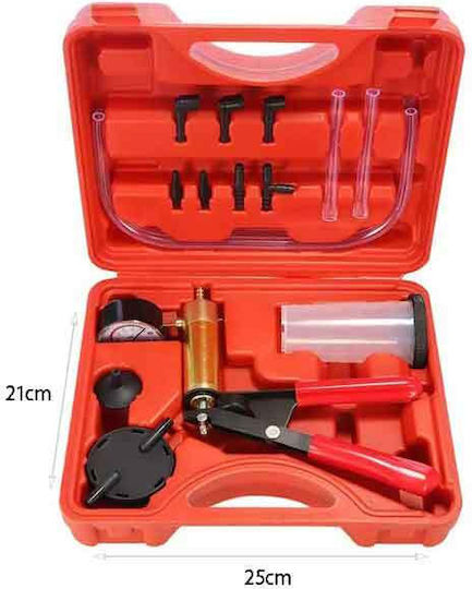 Car Vacuum Pump Tester Hand Held Brake Fluid Bleeder Kit Set