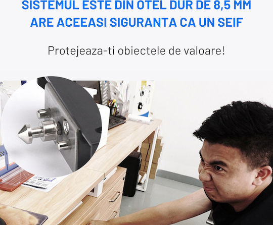 Lacăt Electronic în culoare Negru cu Conectivitate Bluetooth și Wi-Fi