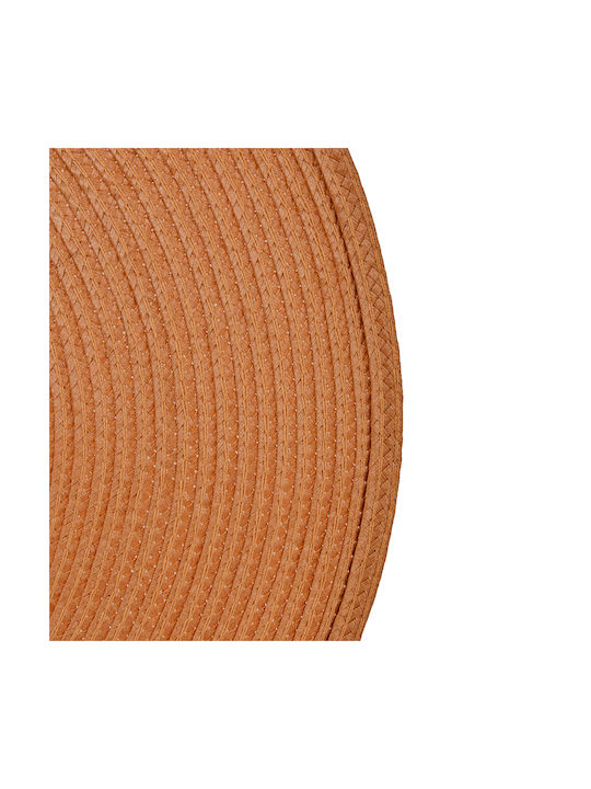 S-d Woven Σουπλά Στρογγυλό Πλαστικό Πορτοκαλί 38cm