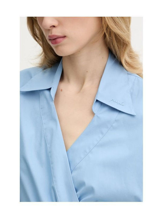 Aline Midi Shirt Dress Dress Wrap Light Blue