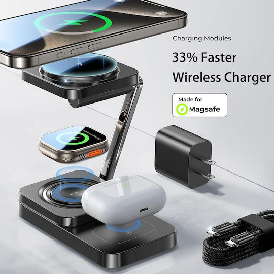Lisen Charging Stand 15W in Black color (YL0424010003)