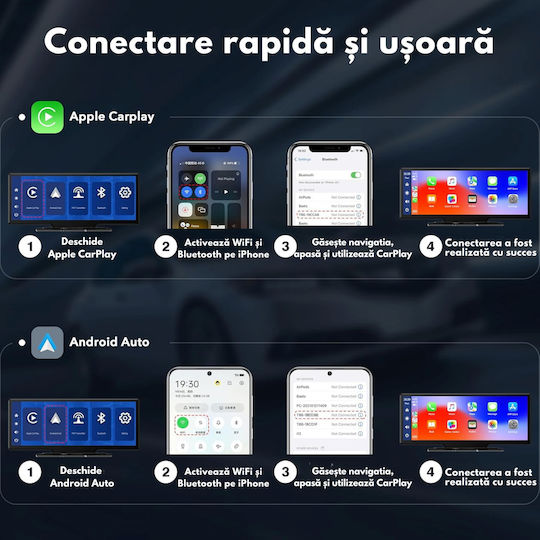 Ecran Tactil 10.26" Multimedia Pentru Tabloul De Bord Auto Cu Apple CarPlay / Android Auto / Bluetooth / GPS