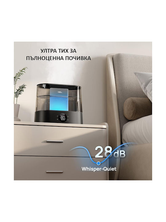 Dreo Led Συσκευή Αρωματοθεραπείας με Χρονοδιακόπτη Μαύρη 300ml
